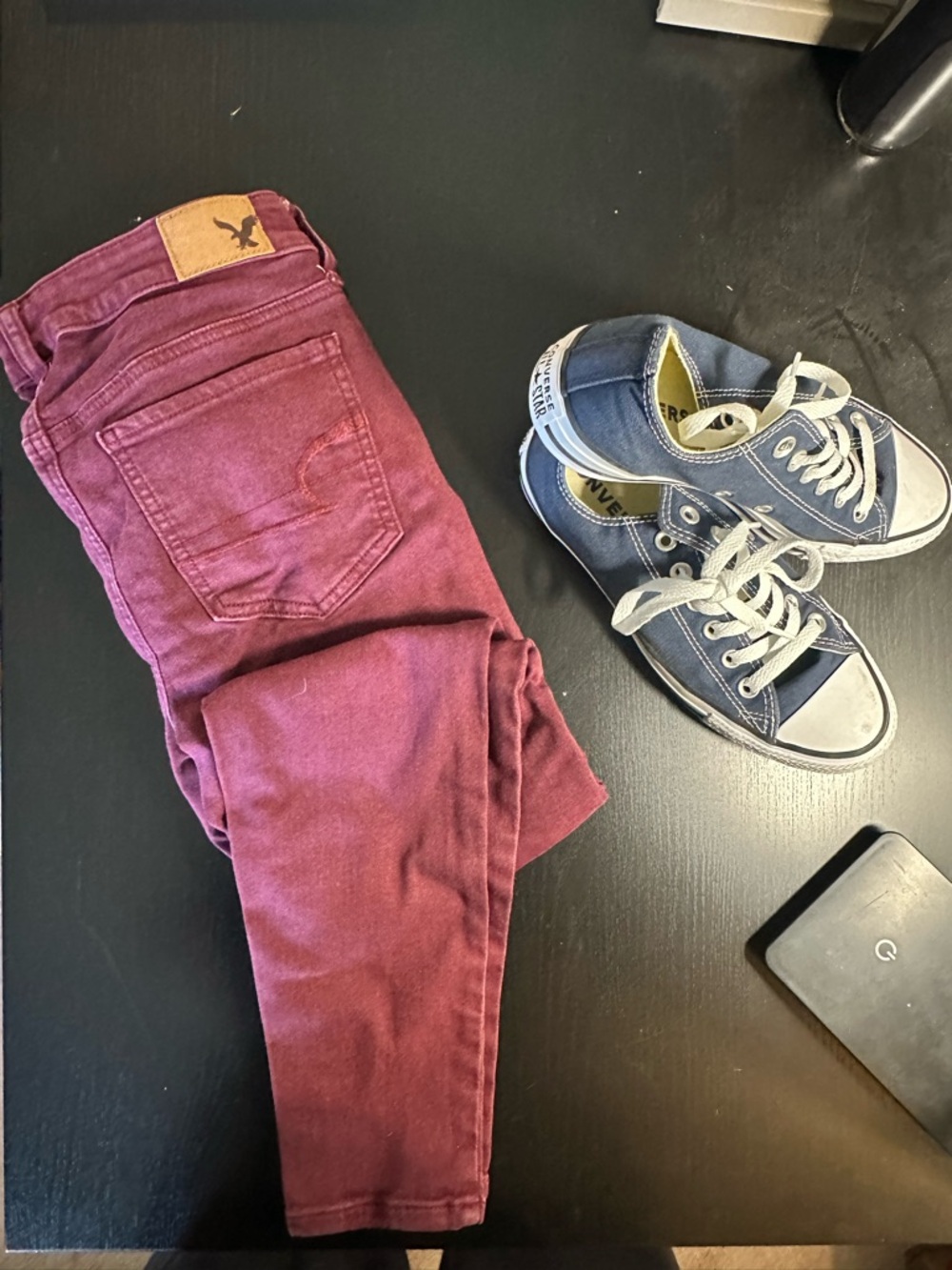 American Eagle Outfitters Burgundy Skinny Jeans
